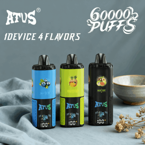 DE030 60000 Puffs Vape jetable avec écran intelligent et charge rapide saveur reglable ATVS Vape