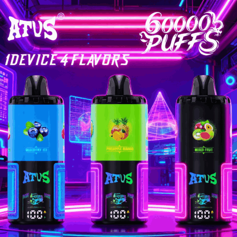 DE030 60000 Puffs Vape jetable avec écran intelligent et charge rapide saveur reglable ATVS Vape