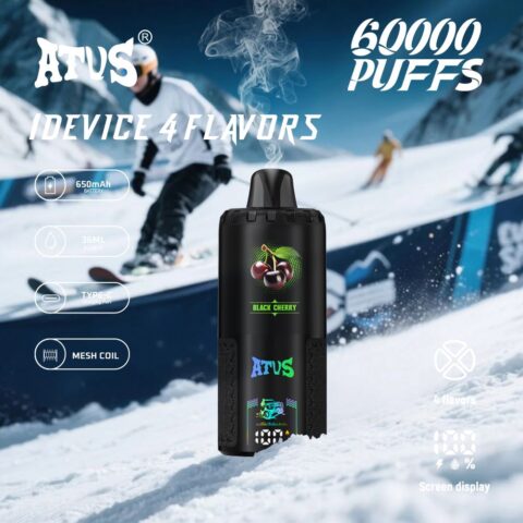 DE030 60000 Puffs Vape jetable avec écran intelligent et charge rapide saveur reglable ATVS Vape