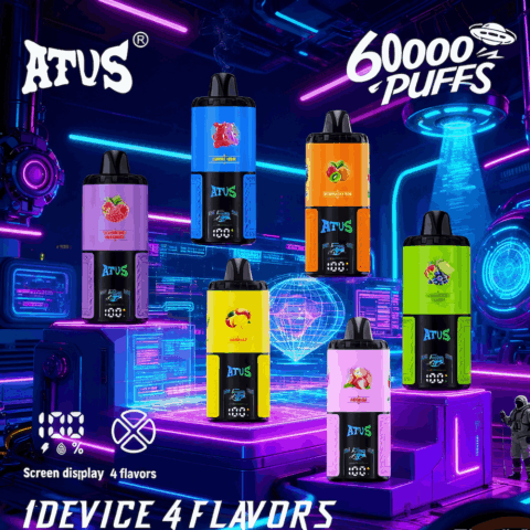 DE030 60000 Puffs Vape jetable avec écran intelligent et charge rapide saveur reglable ATVS Vape